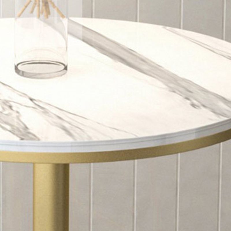 Glam Style Round Bar Table 41.34"H Stone Top Bar Dining Table