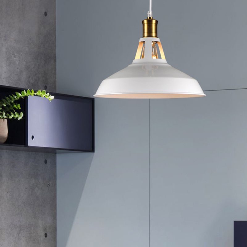 Shaded Restaurant Pendant Lighting Fixture Industrial Style Metal Hanging Light Kit