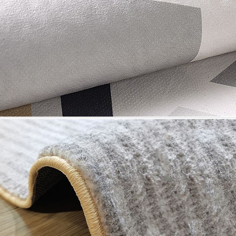 Environmental Geometric Color-Block Rug Multi Color Simplicity Rug Synthetics Pet Friendly Washable Non-Slip Rug for Room