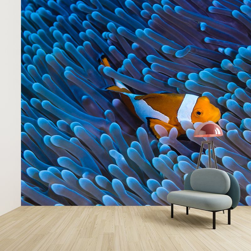 Fancy Wall Mural Clown Fish Patterned Drawing Room Wall Mural