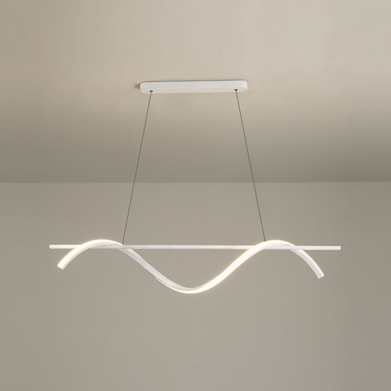 LED Strip Shape Pendant Light Dining Room Kitchen Modern Chandelier Light