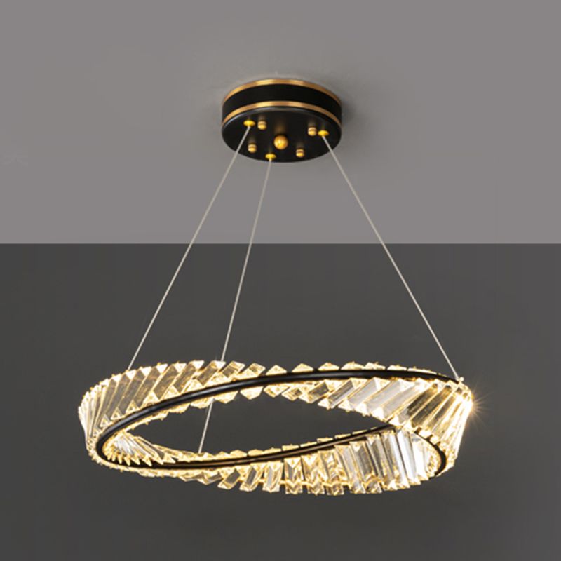 1-Licht-Kristallhänge-Leuchte moderne LED-Anhängerlampe für Schlafzimmer