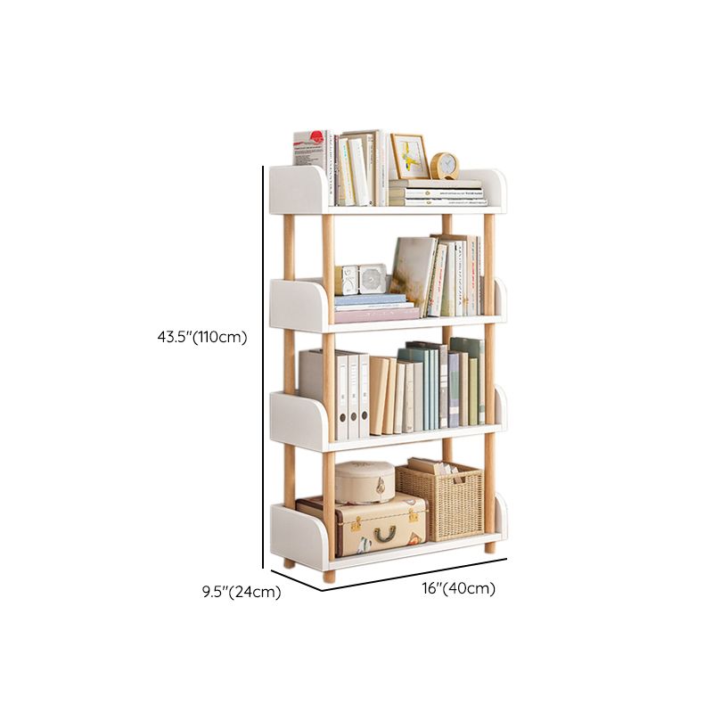 Contemporary Engineered Wood Bookcase Standard Open Back Bookshelf with Shelves