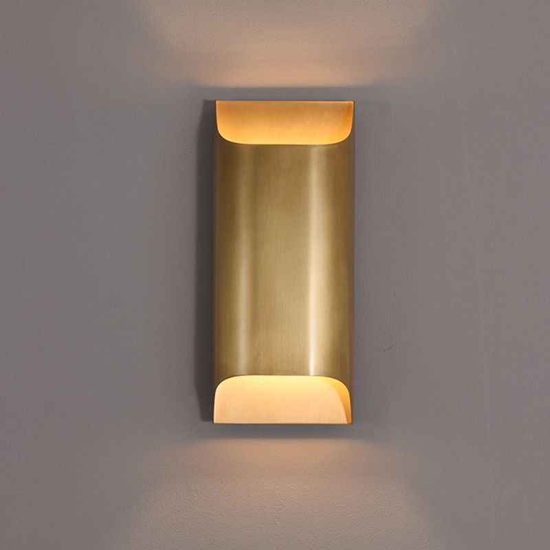 Moderner minimalistischer Stil abgeflachtes Rohrwand montiertes Leuchte Kupferwandleuchte für Schlafzimmer