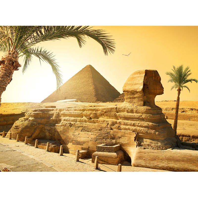 Whole Modern Wallpaper Mural Pastel Great Pyramid of Giza at Dusk Wall Covering, Custom-Printed