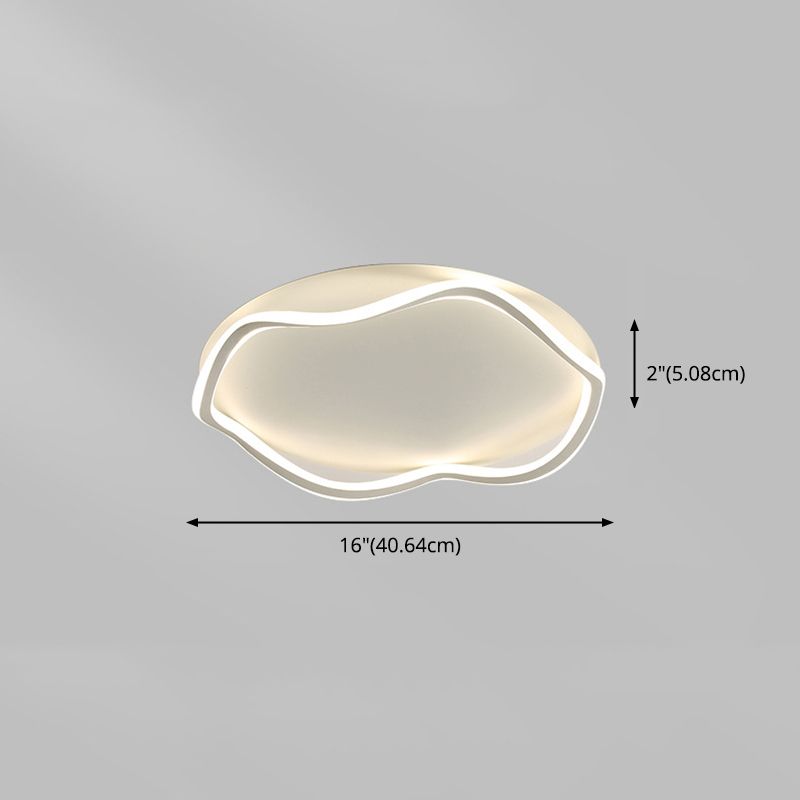Lámpara circular de montaje en techo, estilo minimalista, luz LED de montaje empotrado en techo de metal