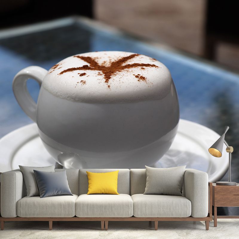 Fragrant Coffee Modernist Wall Covering for Coffee Shop, Stain Resistant