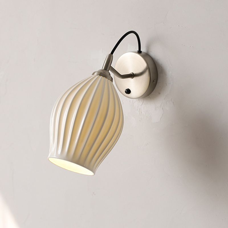 Industrial Wall Sconce Flower Shape Wall Light with Glass Shade for Living Room