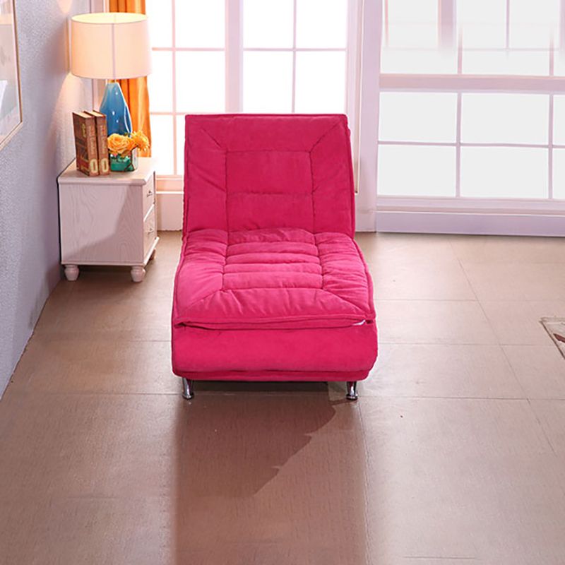 Contemporary Armless Reclining Accent Chair Fabric Chaise for Living Room