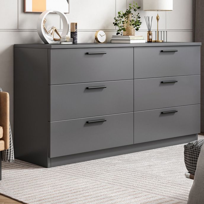 Contemporary 15.7" Wide Storage Chest 6 Drawers Storage Chest Dresser