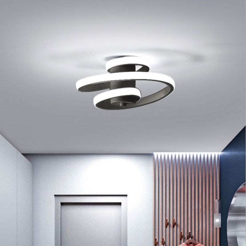 Silice Gel DEL Ceiling Light in Modern Simplicity Aluminium Flush Mount for Living Room