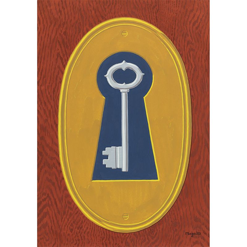 Non-Woven Waterproof Murals Surrealist Key Lock Patterned Wall Art for Living Room