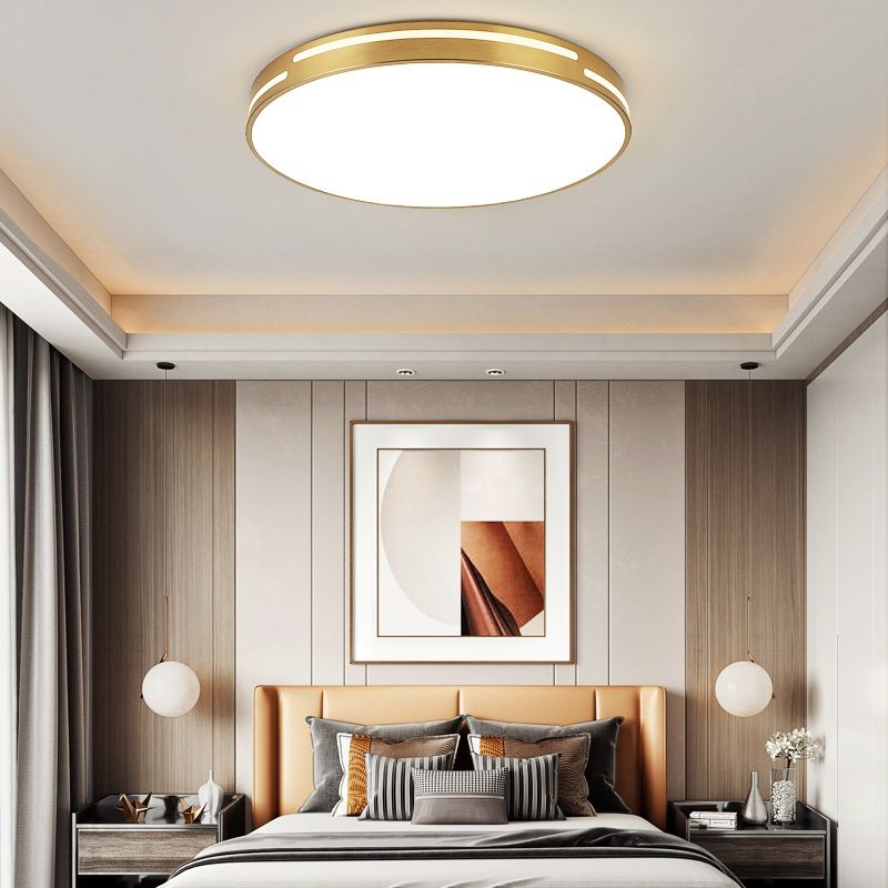 Nordic Style Flush Mount Light Metal Ceiling Light in Gold for Living Room