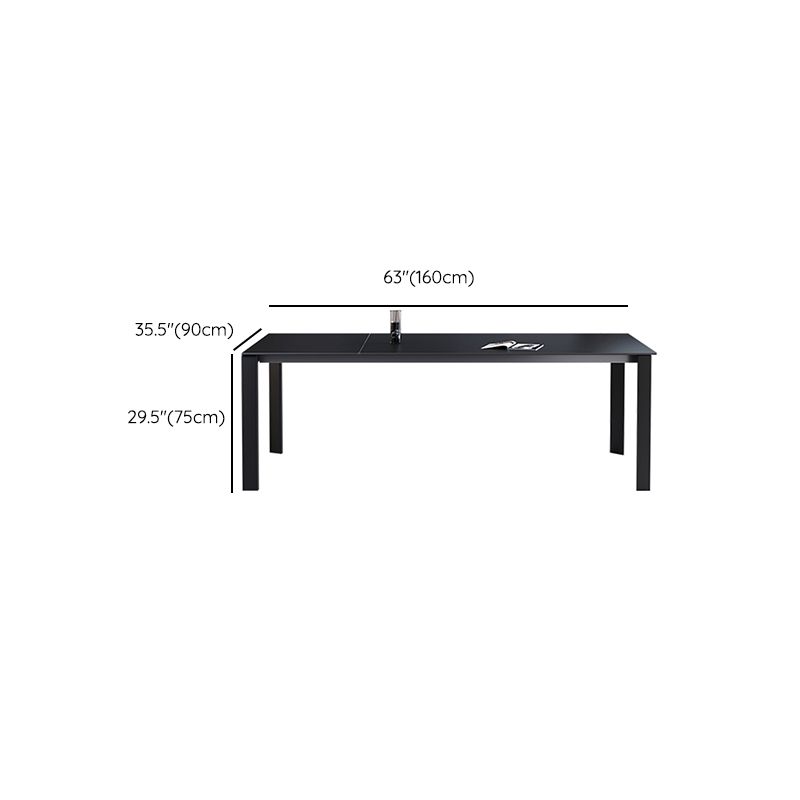 Industrial Kitchen Dinner Table Rectangle 4 Legs Dining Table