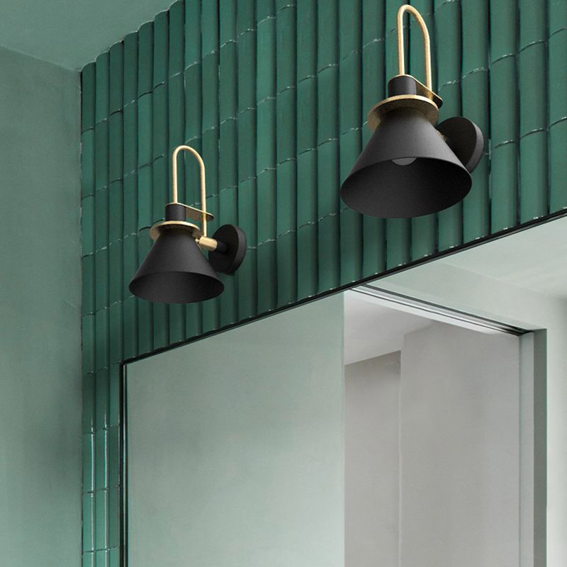 Conical Shaded Sconce Light Fixture Metal Wall Mount Lighting