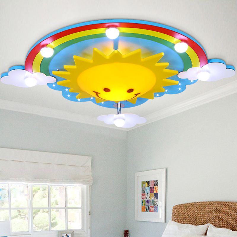 Veelkleurige zoninbouwlamp acryl 7-lichts verlichtingsarmatuur voor verpleegkamer