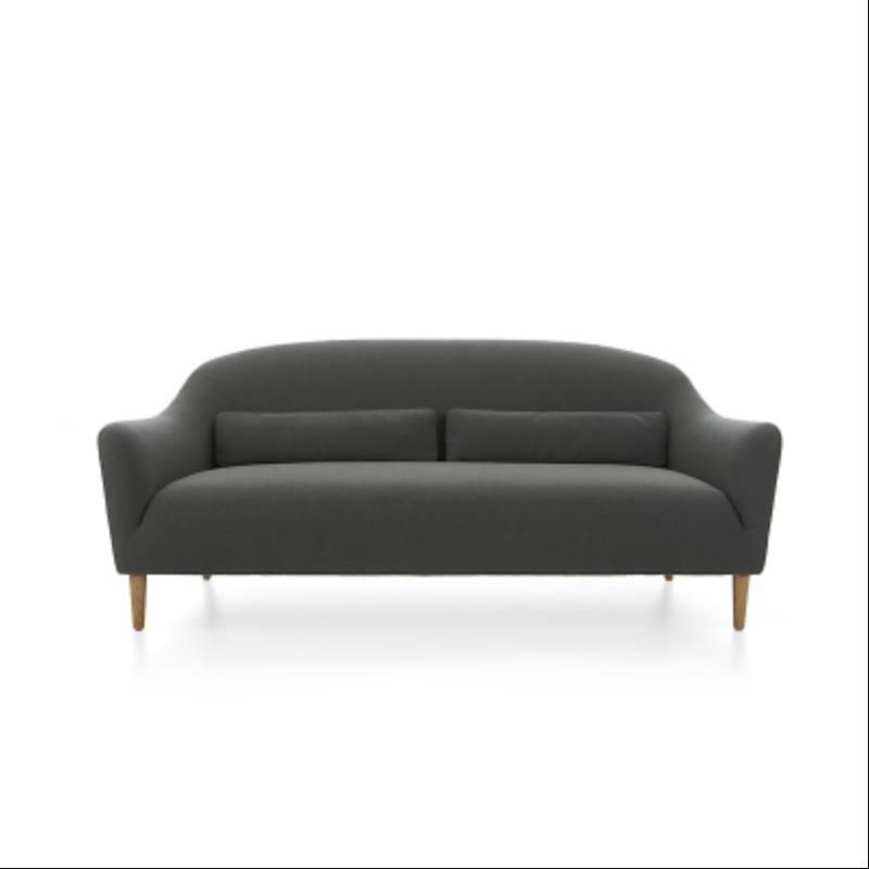 Contemporary 2-Seater 31.88" H Cotton Blend Flared Arm Loveseat