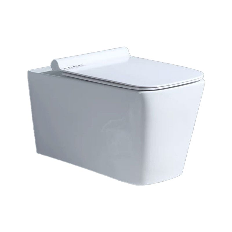 Modern Wall Mount Toilet Bowl 1-Piece Urine Toilet with Slow Close Seat for Washroom