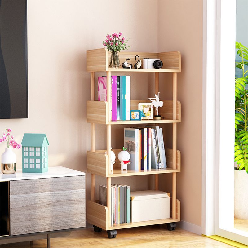 Contemporary Standard Shelf Bookcase Engineered Wood Vertical Bookcase