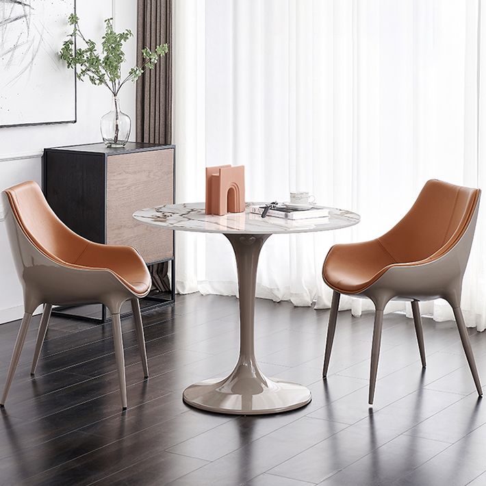 Modern 1/2/3 Pieces Dining Set Round Sintered Stone Dining Table Set