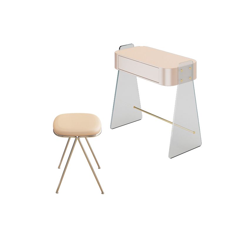 Contemporary Vanity 1 Storage Drawer Dressing Table with Acrylic Legs