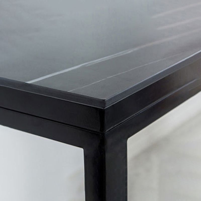 Faux Marble Counter Dining Table Contemporary Metal Base Counter Wine Table