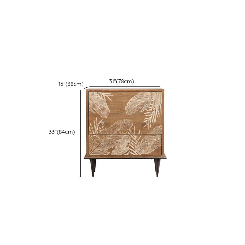 Modern Style Dresser Solid Wood Storage Chest with Drawers for Home