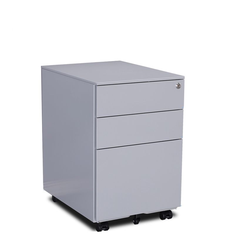Contemporary Steel File Cabinet File Pedestal Filing Cabinet with Lock and Storage