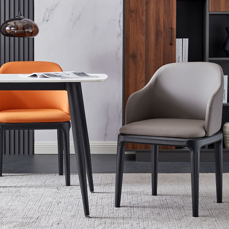Sedia sala da pranzo contemporanea in finta pelle in pelle sedia da pranzo solida