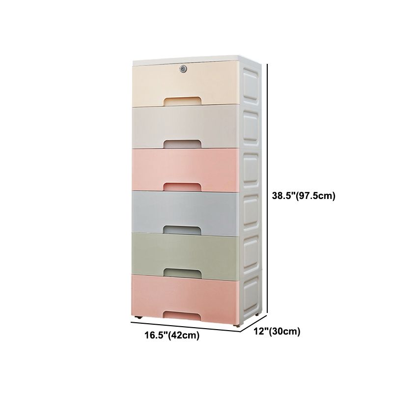 Contemporary Plastic Storage Cabinet With Drawer Non-Hanging Armoire