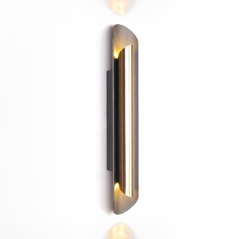 Stile moderno Black Metal Flush Mount Wall Sconce Sconce Geometrica Accensione murale per soggiorno per soggiorno