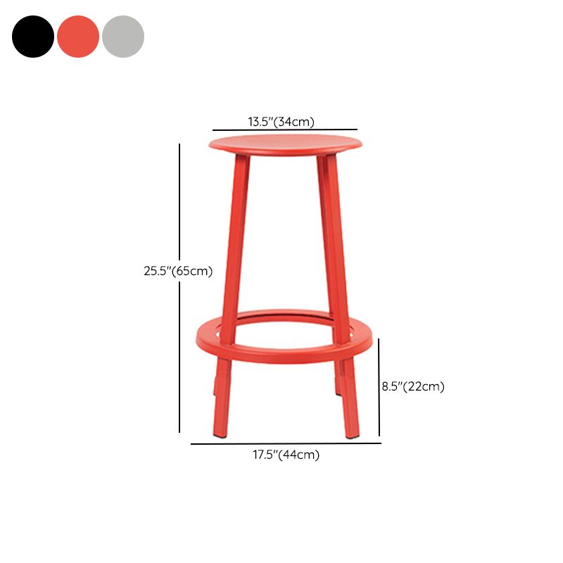 Contemporary Indoor Bar Stool Swivel Bar Stool with Footrest