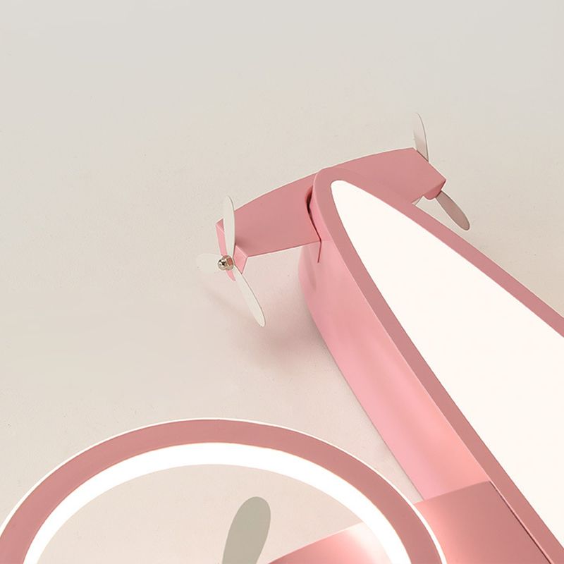 Avion encastré luminaire dessin animé métallique enfants chambre LED plafonnier