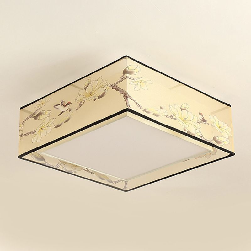 Stof vierkante inbouwverlichting moderne stijl beige inbouw plafondlamp