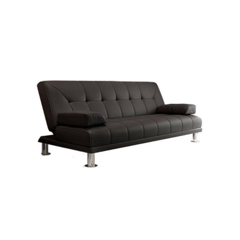 31.5"/34.6" H Faux Leather Pillow Top Arm Tufted Sofa Bed For Living Room