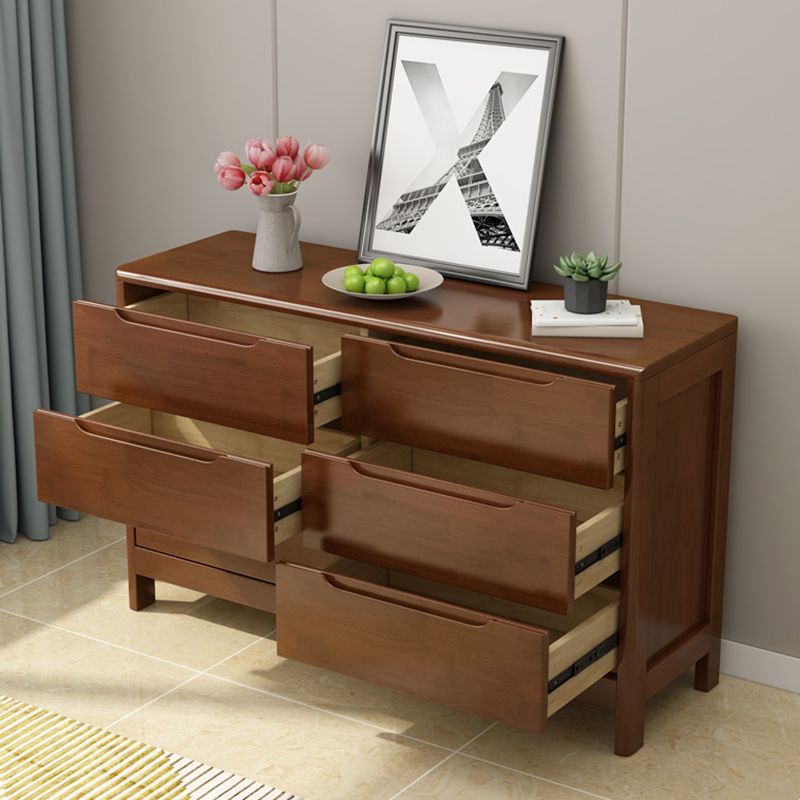 Contemporary Solid Wood Storage Chest Matte Finish Bedroom Dresser
