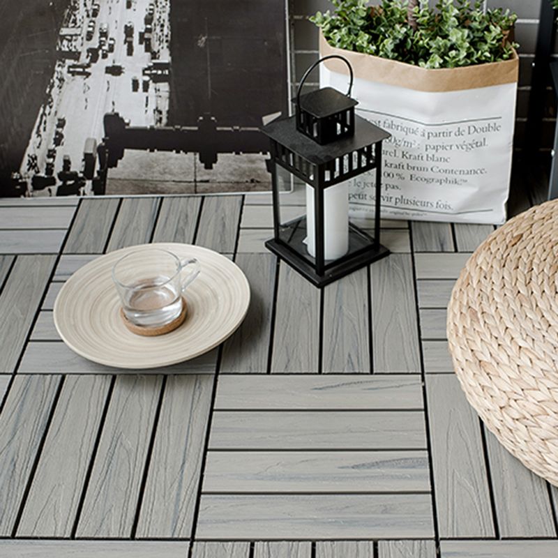 Square Decking Tiles Interlocking Striped Pattern Deck Plank