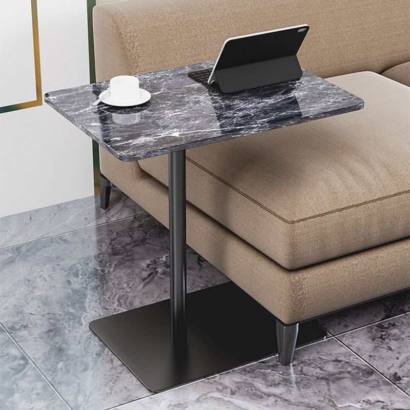 Modern Wood End Slide Table Rectangular Minimalist Sofa Corner Table