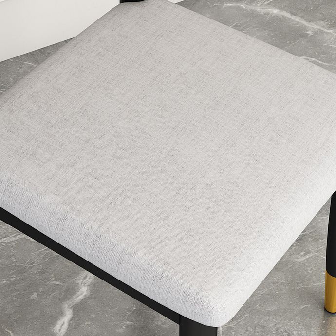 Silla lateral de comedor de estilo contemporáneo de metal con respaldo abierto interior que cena la silla lateral