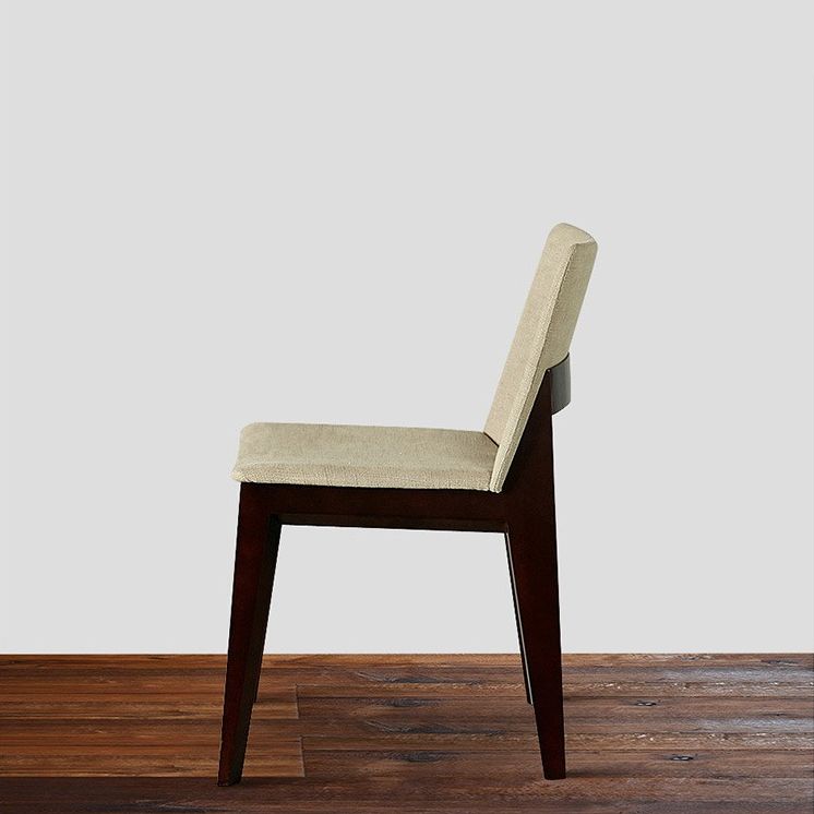 Solid Wood Armless Dining Chairs Upholstered Dining Accent Chair