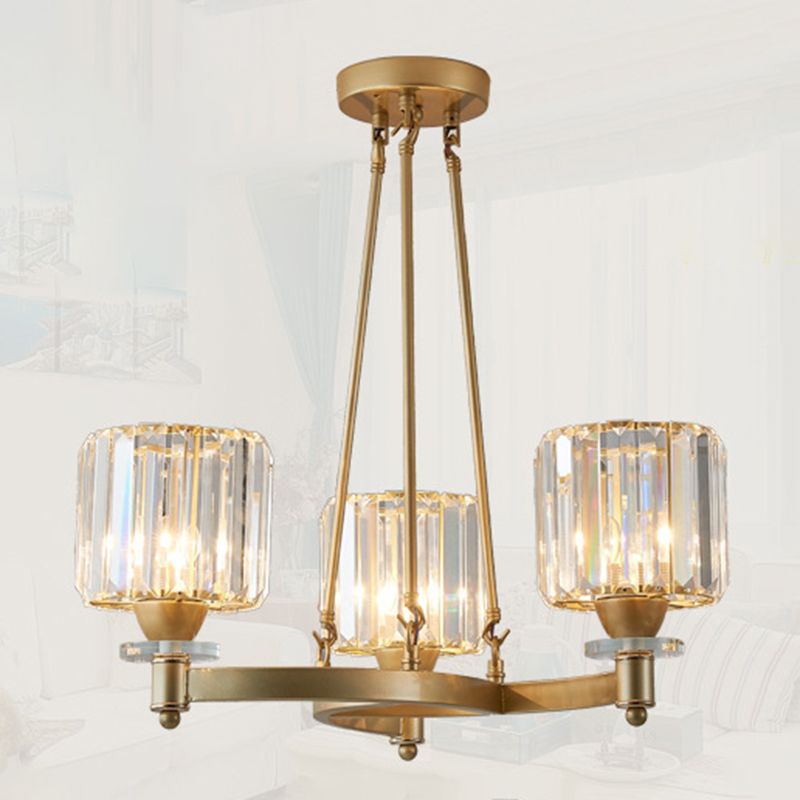Crystal Multi Lights hangende plafondlampen moderne stijl cilinder kroonluchter verlichtingsarmaturen