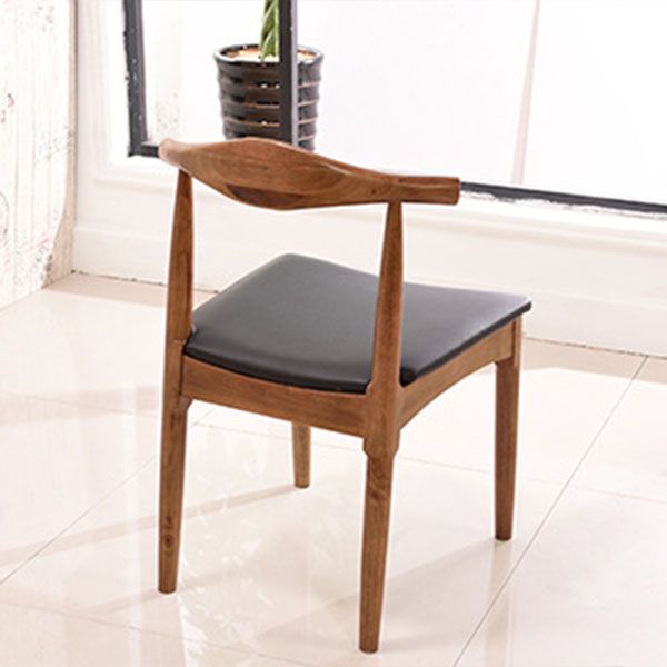 Industrial Upholstered Dining Side Chair Wood Dining Chair for Dining Room