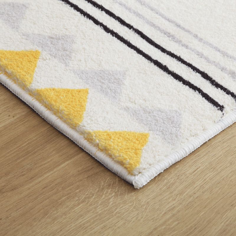 Simplicity Area Rug Lattice Pattern Simple Rug Polyester Non-Slip Area Rug