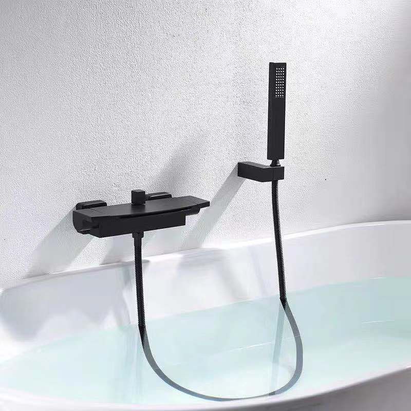 Wall Mounted Bath Faucet Solid Color Waterfall Bathroom Faucet