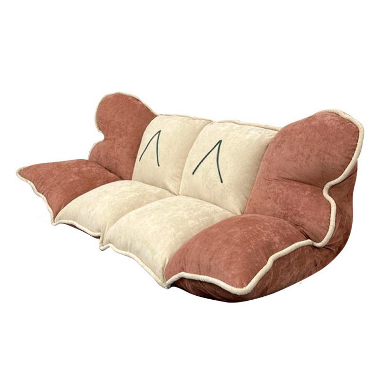 Contemporary Fabric Convertible Sleeper Sofa 19.69"High Biscuit Back Armless Sofa