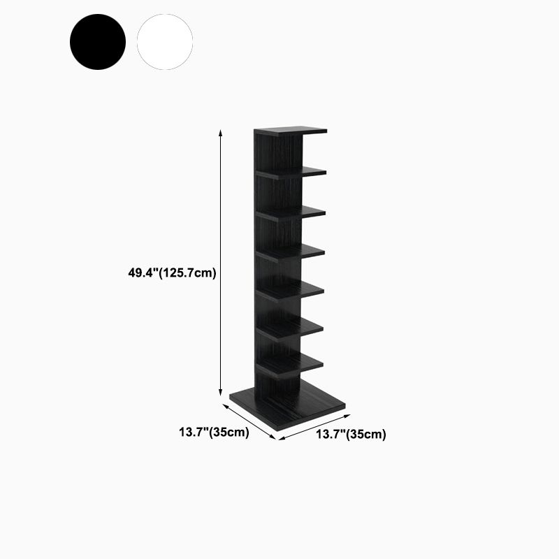 Vertical with Shelves Shelf Bookcase Stackable Engineered Wood Bookcase 13.8" Wide