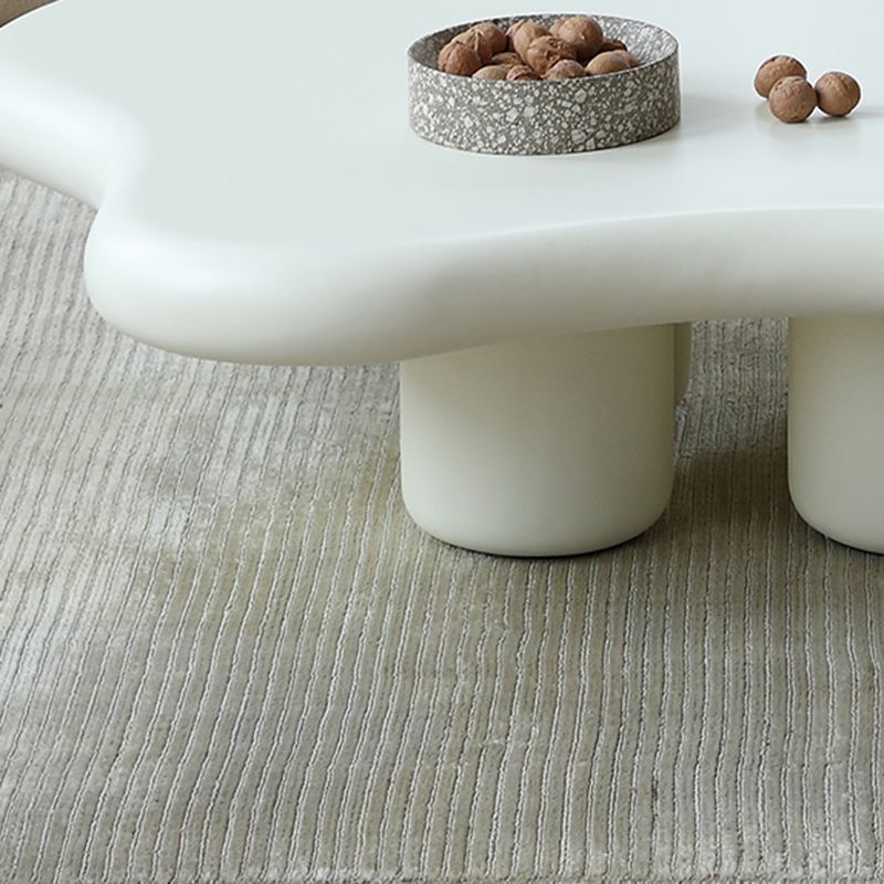 14"H Contemporary Coffee Table White Single Coffee Cocktail Table