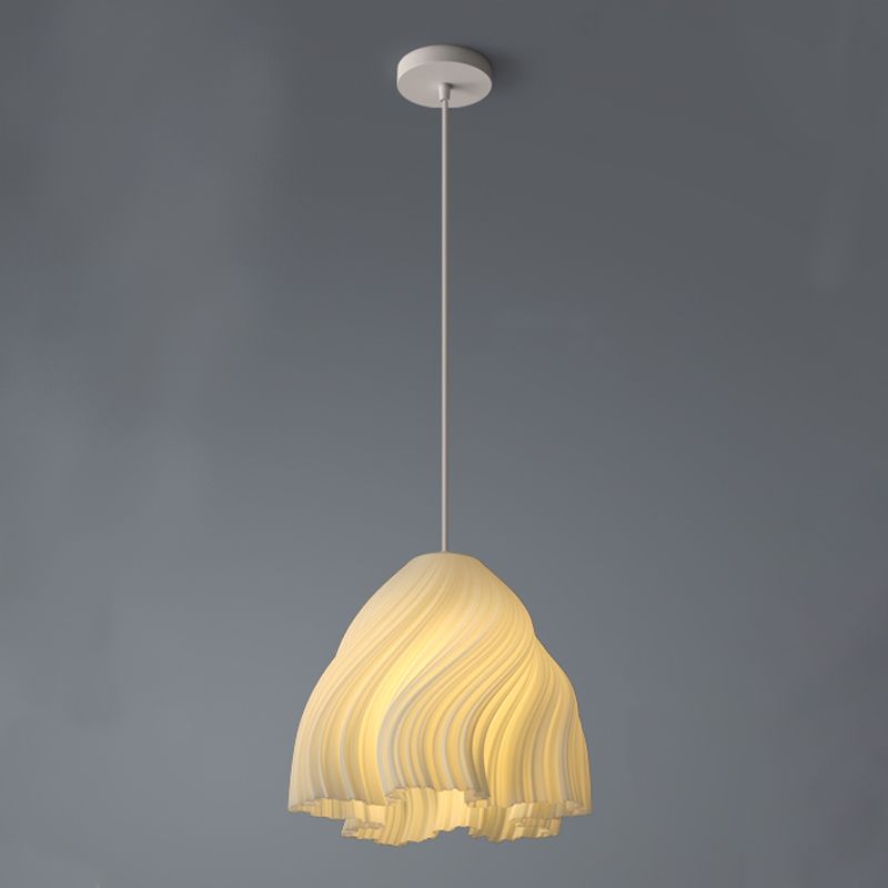 Minimalist Indoor Pendant Light, White Acrylic 1-Light Pendant Lighting