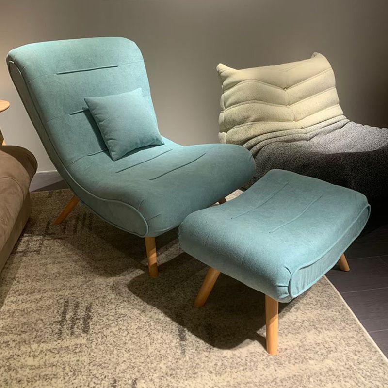 Modern Cushions Rocker Chair Solid Wood Frame Spindle Rocker Chair with Ottoman