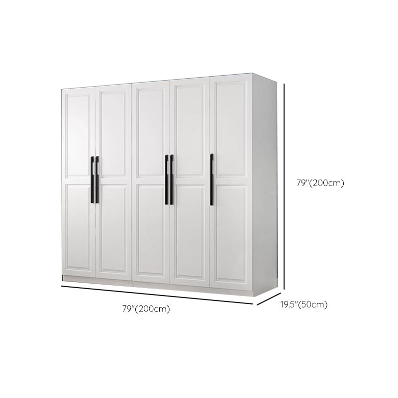 Freestanding Wood Frame Wardrobe Modern Hinged Soft Close Doors Wardrobe and Drawers